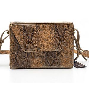 New La Regale Brown Python Box Crossbody $60.00
